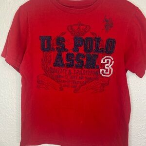 U.S. Polo Assn. Kids Red Graphic Tee